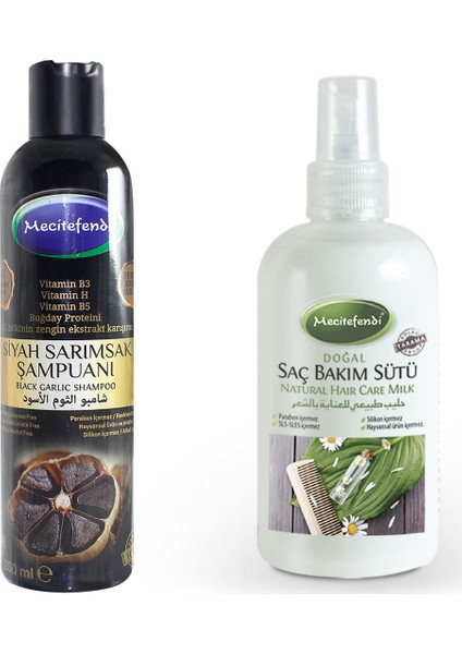 Siyah Sarımsak Şampuanı + Saç Sütü Set
