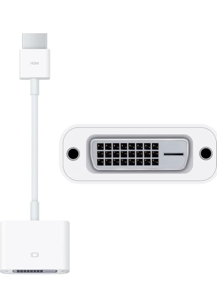 Apple HDMI To DVI Macbook Pro Projektör Retina Ekran Görüntü Aktarım Çevirici Hub Adaptör-MJVU2AMA