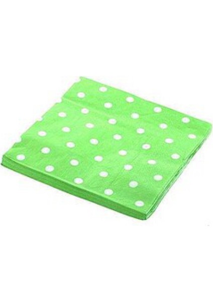 Peçete Puantiyeli Yeşil 33X33 Pk:20