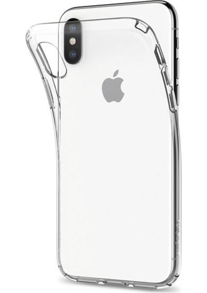 Apple iPhone Xs Kılıf Şeffaf Silikon Kapak ve Ekran Koruyucu Set Şeffaf