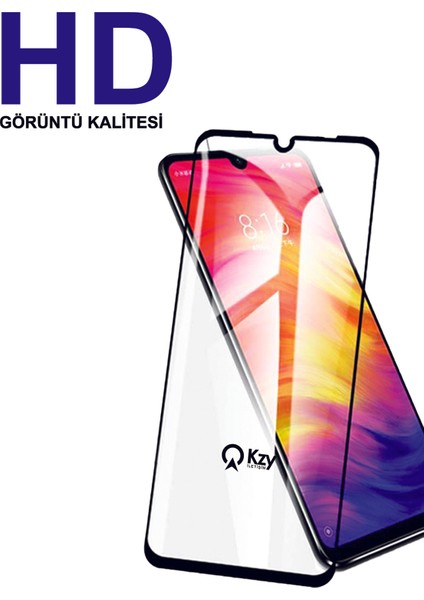 Huawei Y7 2019 Tam Kaplayan Temperli Ekran Koruyucu Cam Şeffaf