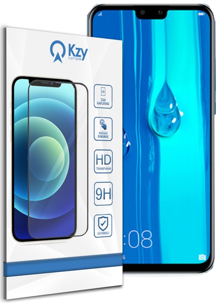 Huawei Y9 2019 Tam Kaplayan Temperli Ekran Koruyucu Cam Şeffaf fiyatları