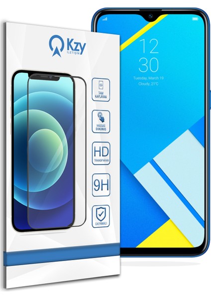 Realme C2 Tam Kaplayan Temperli Ekran Koruyucu Cam Şeffaf fiyatları