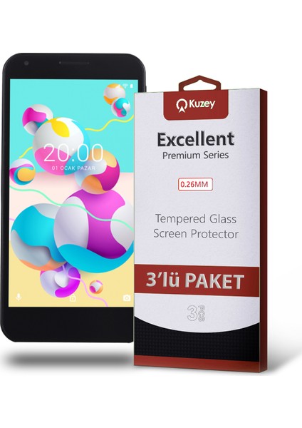 Vestel Venüs 5000 Temperli Ekran Koruyucu Kırılmaz Cam Ekonomik 3'lü Paket Şeffaf fiyatları