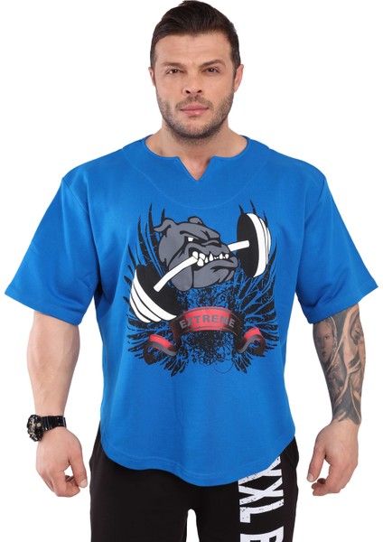 Oversize Antrenman Tişörtü Kalın Cardio Rag Top Big Sam 3209
