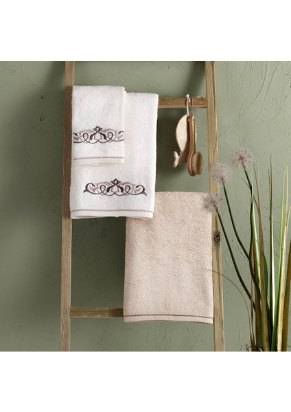 Balera Bambu Hamam Seti Ekru-Bej