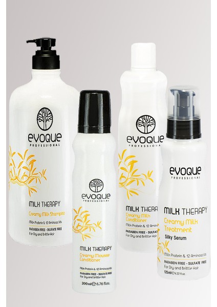 Milk Therapy 1000 ml + Evoque Milk Thrapy Krem 400 ml +Köpük+Serum
