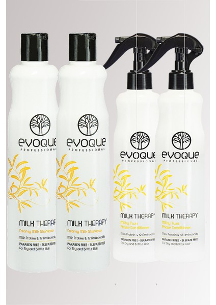 Milk Therapy Sülfatsız Şampuan 400 ml X 2+ Therapy Bakım Spreyi x2