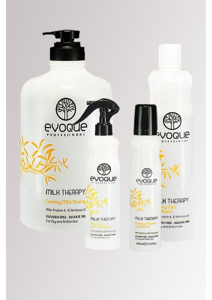 Milk Therapy 2800 ml +Evoque Milk Thrapy Krem 400 ml +Köpük+Bakım Spreyı