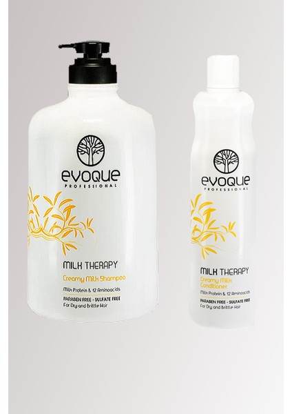 Milk Therapy Şampaun 2800 ml +Evoque Milk Thrapy Krem 400 ml