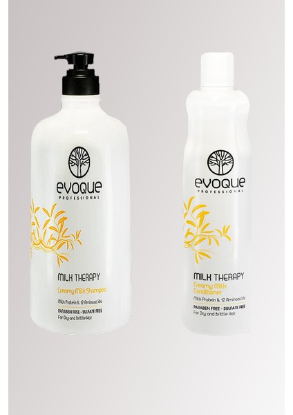 Milk Therapy Şampaun 1000 ml + Evoque Milk Thrapy Krem 400 ml