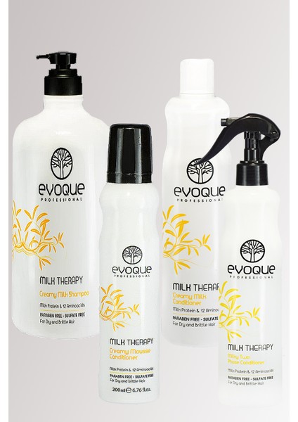 Milk Therapy 1000 ml + Evoque Milk Thrapy Krem 400 ml +Köpük+Bakım Spreyı