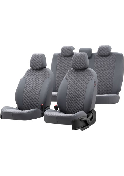 Opel Combo C 5 Kişi 2005-2012 Özel Üretim Koltuk Kılıfı Amsterdam Design Tay Tüyü Füme