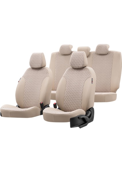 Seat Altea Xl 2004-2015 Özel Üretim Koltuk Kılıfı Amsterdam Design Tay Tüyü Bej