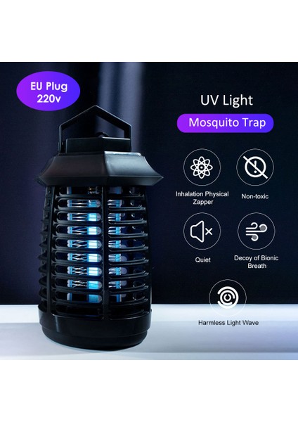 Sivrisinek Kovucu Elektrikli UV Işıklı Lamba - Siyah (Yurt Dışından) fiyatları