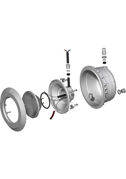 Sıva Altı LED Havuz Lambası 2002 Komple (4 Kablolu Rgb Işık)