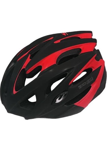 MV29 Unisex Işıklı Kask Siyah/Kırmızı