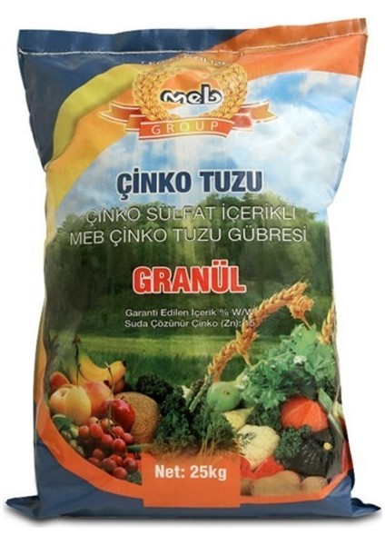 Çinko-Sülfat Granül Gübre-25 kg