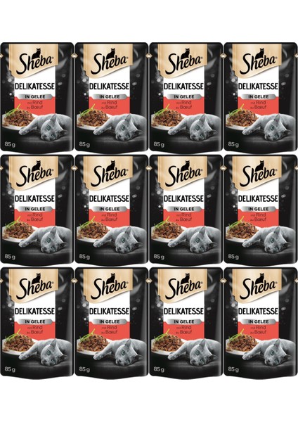 Sheba® Sığır Etli Yaş Kedi Maması 85 gr (12 Adet)