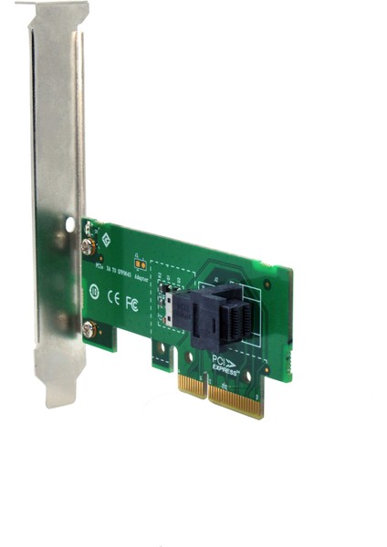 U.2 SSD Mini SAS (SFF-8643) to PCIe 3.0 x4 Çevirici Dönüştürücü Adaptör Kart