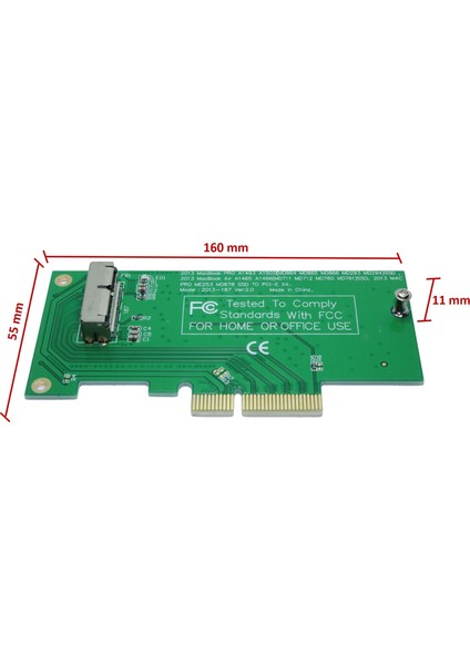 2013-2015 MacBook SSD to PCIe x4 Çevirici Dönüştürücü Adaptör Kart