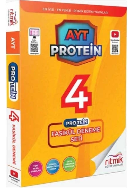 Ritmik Eğitim Yayınları  AYT Protein 4 Fasikül Deneme