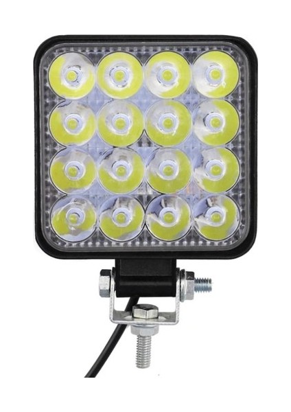 Arsvision 16 LED Kare (1 Adet) Off Road Iş Makinası Çalışma Lambası Sis Farı