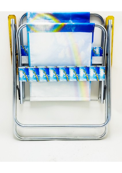 Ahşap Kolçaklı Gök Kuşağı Desenli Katlanır Kamp Bahçe Plaj Piknik Sandalyesi Koltuğu modelleri