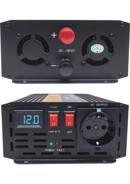 Pwr1200-12 Tek Digital Ekranlı 12 Volt 1200 Watt Modified Sinus İnverter