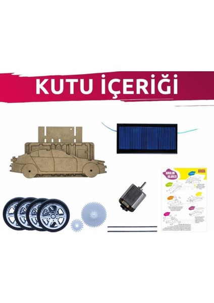 Güneş Enerjili Araba Yapım Seti - Deney Seti Solar Enerji Araba Car Kit indirimleri