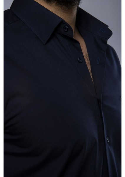 Slim Fit Uzun Kollu Erkek Gömlek 360-DB09