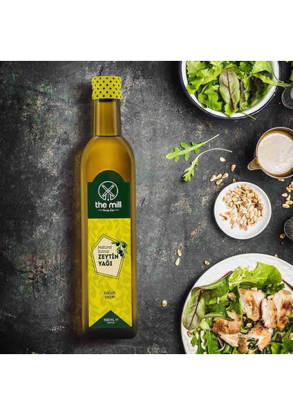 Natürel Sızma Zeytinyağı 500 ml - Soğuk Sıkım - %100 Doğal - Uluslararası Lezzet Enstitüsü 2021/2022/2023 Yılı ÜSTÜN 3 YILDIZ LEZZET ÖDÜLÜ - Salata ve Yemeklere Uygun - Asitlik ≤%0,8 - Vegan indirimleri