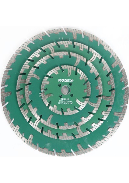 RRS180 Kanallı Turbo Elmas Kesme Diski Mermer, Tuğla, Granit, Taş 180mm
