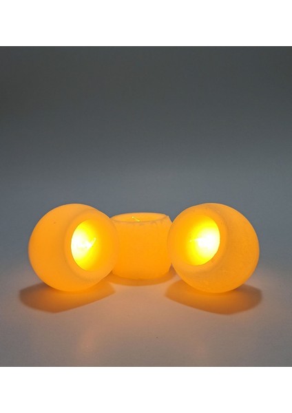 Mum LED Mum 3 Lu Krem Gerçek Mum LED Mum Pilli