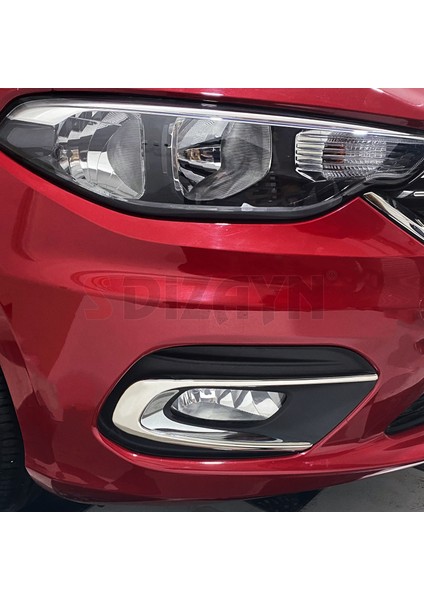 S Dizayn Fiat Egea Krom Sis Farı Çerçevesi 2 Prç. 2015-2020 A+Kalite