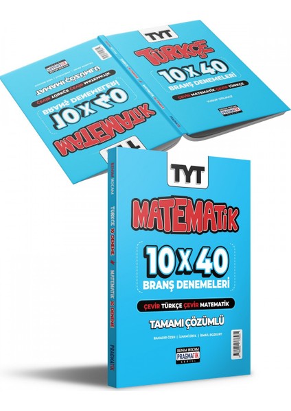 TYT Çevir Matematik 10 Deneme Çevir Türkçe 10 Deneme Pragmatik Serisi