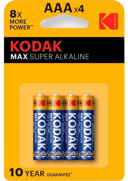K3A-4 Max Alkaline AAA İnce Kalem Pil 4'lü
