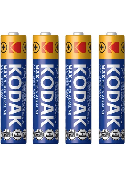 K3A-4 Max Alkaline AAA İnce Kalem Pil 4'lü