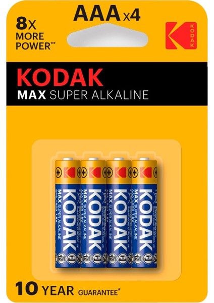 K3A-4 Max Alkaline AAA İnce Kalem Pil 4'lü