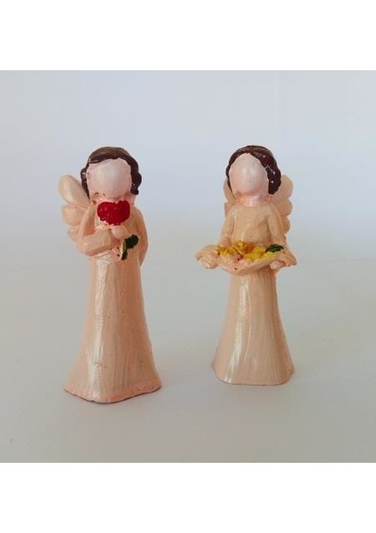 Melek Biblo 2'li Set ( 2 Adet 7 cm ) Polyresin