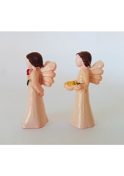 Melek Biblo 2'li Set ( 2 Adet 7 cm ) Polyresin