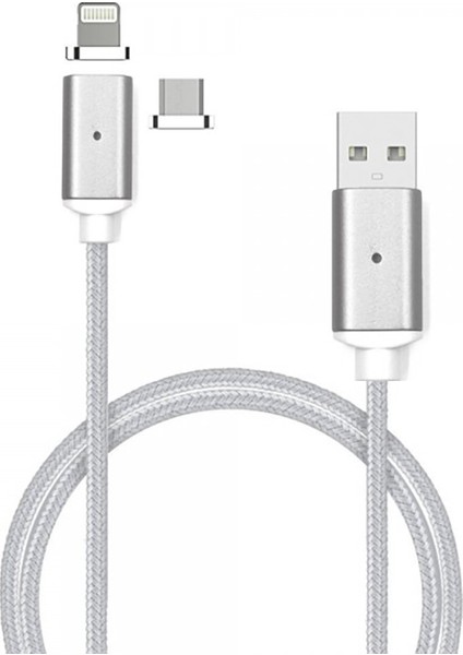 Iphone Şarj Kablosu Lightning Kablo Type-C Kablo Micro USB Kablo 3in1 Manyetik Kablo