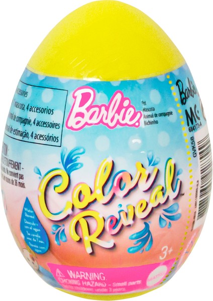 Color Reveal Renk Değiştiren Sürpriz Hayvan Figürü Seti Yumurta Şeklinde Paketli 5 Sürpriz İçerir Gvk58