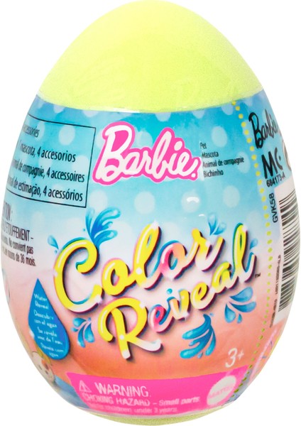 Color Reveal Renk Değiştiren Sürpriz Hayvan Figürü Seti Yumurta Şeklinde Paketli 5 Sürpriz İçerir Gvk58