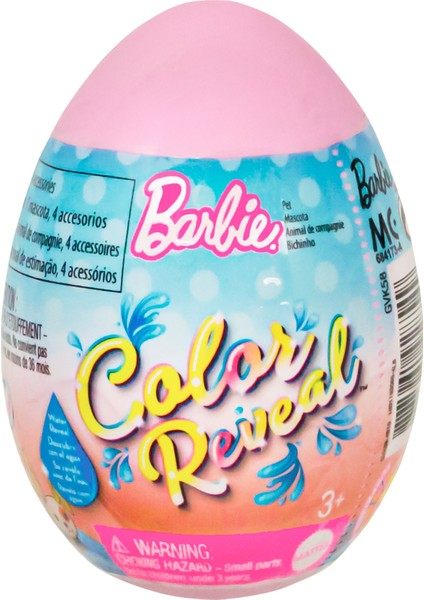 Color Reveal Renk Değiştiren Sürpriz Hayvan Figürü Seti Yumurta Şeklinde Paketli 5 Sürpriz İçerir Gvk58