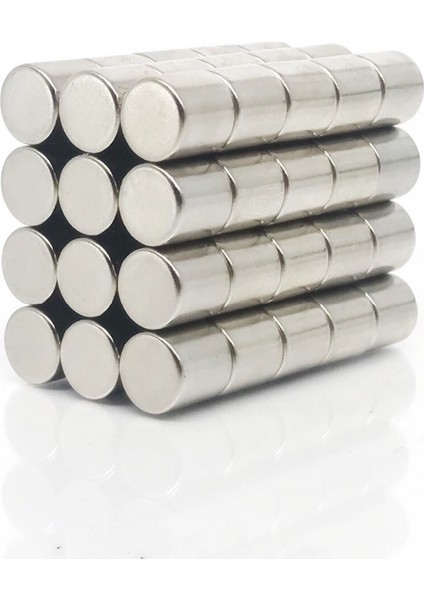 15 Adet 10 x 10 mm Yuvarlak Güçlü Neodyum Mıknatıs Çap 10 mm Kalınlık 10 mm