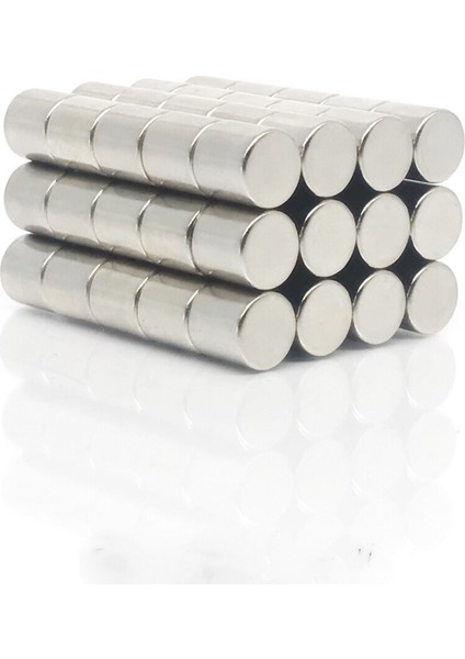 15 Adet 10 x 10 mm Yuvarlak Güçlü Neodyum Mıknatıs Çap 10 mm Kalınlık 10 mm