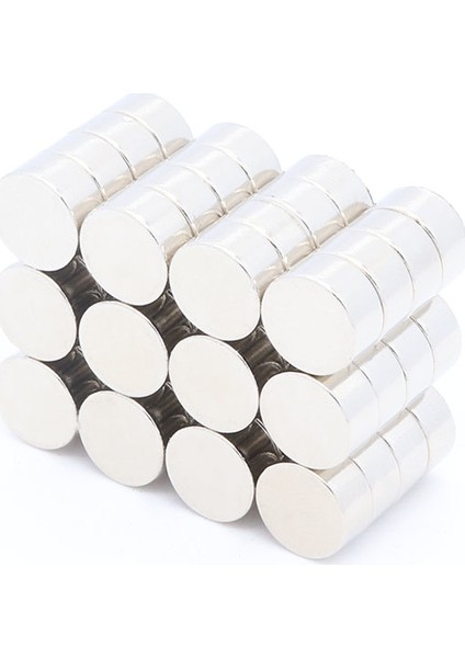 25 Adet 10 x 5 mm Yuvarlak Güçlü Neodyum Mıknatıs Çap 10 mm Kalınlık 5 mm