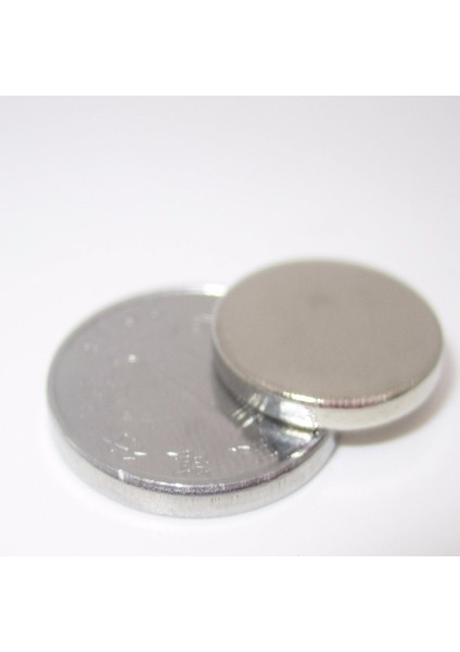 20 Adet 15 x 1,8 mm Yuvarlak Güçlü Neodyum MıknatısÇap 15 mm Kalınlık 1,8 mm