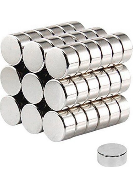 5 Adet 15 x 5 mm Yuvarlak Güçlü Neodyum Mıknatıs Çap 15 mm Kalınlık 5 mm